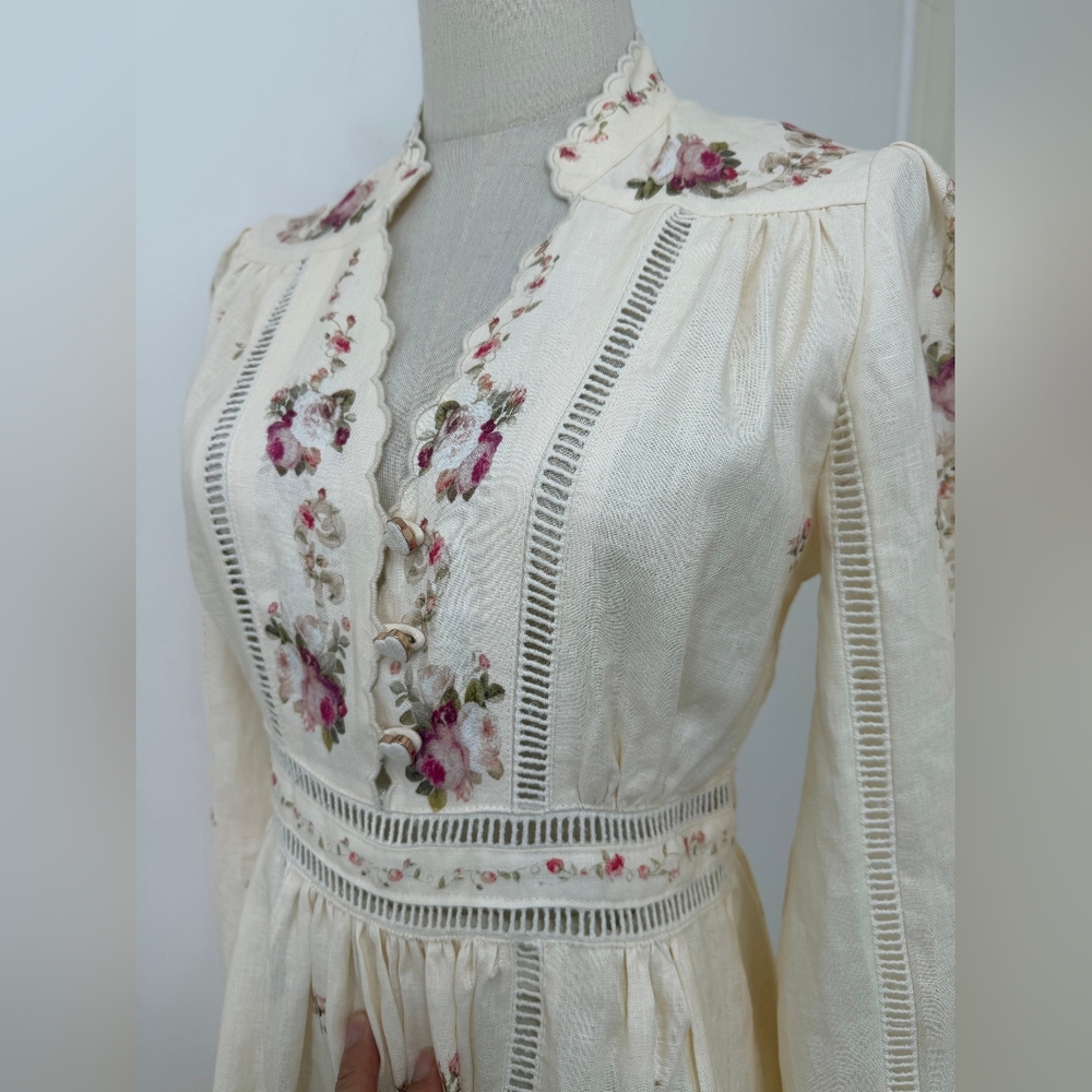ZIMMERMANN Patience Plunge Midi Dress - Picture 3 of 9